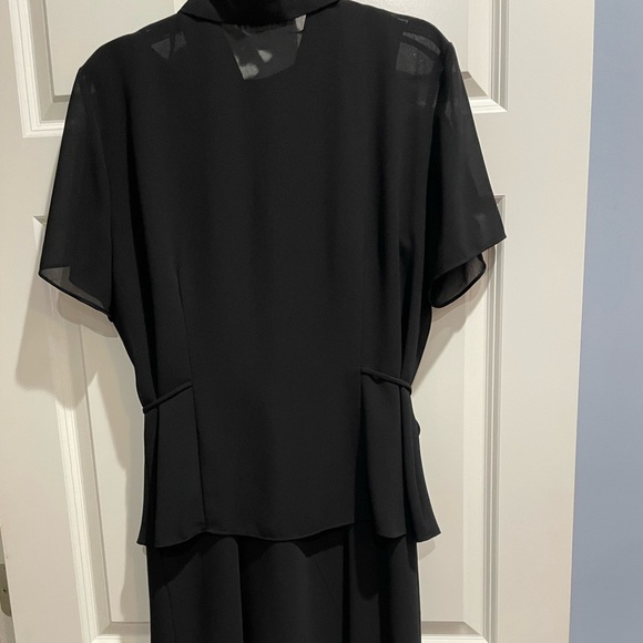 Studio I 2 Piece Black Dress, Size 14, Length @ 40” without jacket - Picture 2 of 6